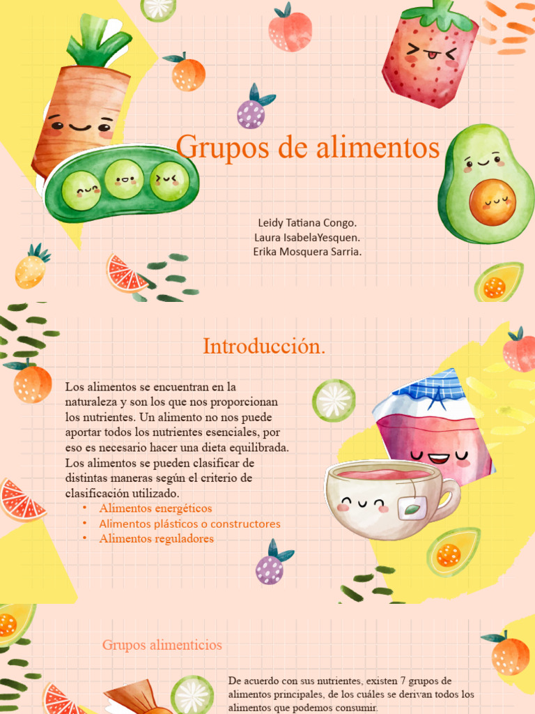 Grupos De Alimentos Pdf Alimentos Nutrientes