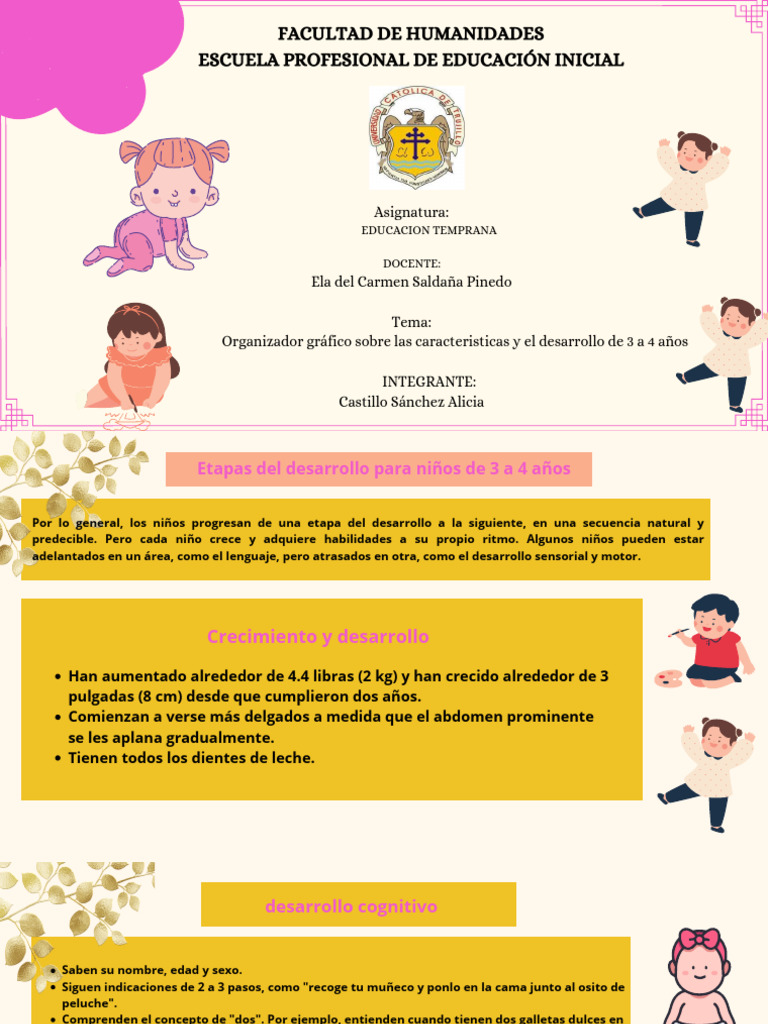 Caracteristicas y El Desarrollo de 3 a 4 Años | PDF | Ciencia cognitiva