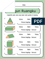 Hijau Sederhana Bangun Ruang Lembar Kerja Matematika