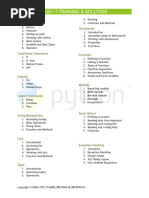 Python Syllabus