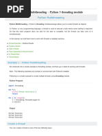 Python Multithreading - Python 3 Threading Module