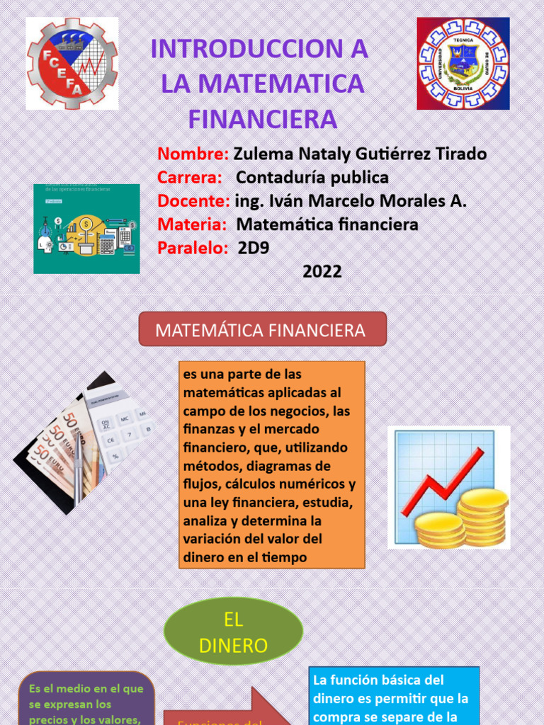 introduccion a la matematica financiera | PDF | Finanzas Matemáticas ...