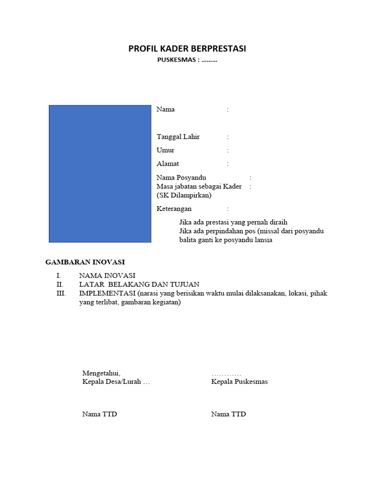 Profil Kader Posyandu Ber…