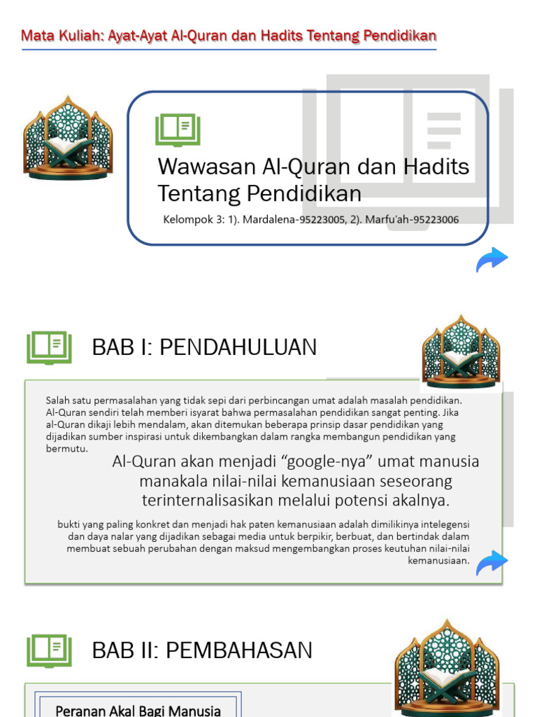 Wawasan Al-Quran Dan Hadits Tentang Pendidikan | PDF