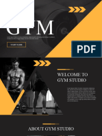 Black and Yellow Modern Gym Presentation