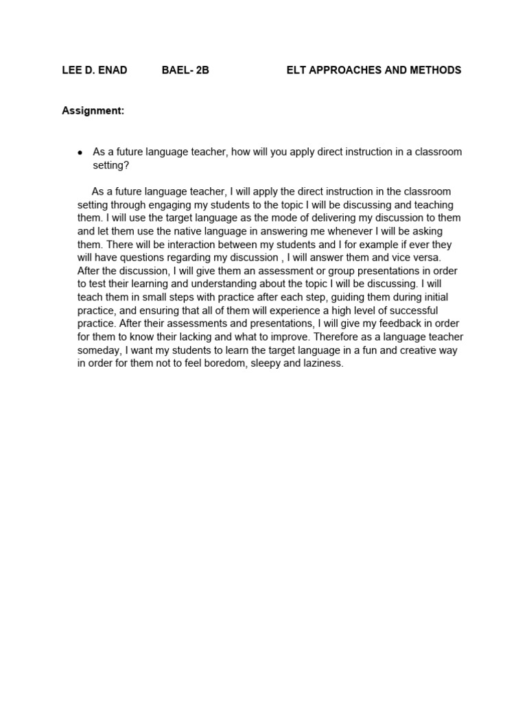 Lee d enad bael 2b elt approaches and methods pdf