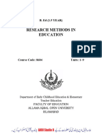Research Methods in Education: B. Ed (1.5 YEAR)