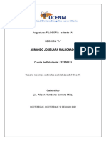 Universidad Cristiana Evangélica Nuevo Milenio: Asignatura: FILOSOFIA Sábado "A"