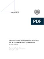 Waveform and Receiver Filter Selection