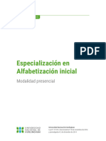 Plan - Especializacion en Alfabetizacion Inicial