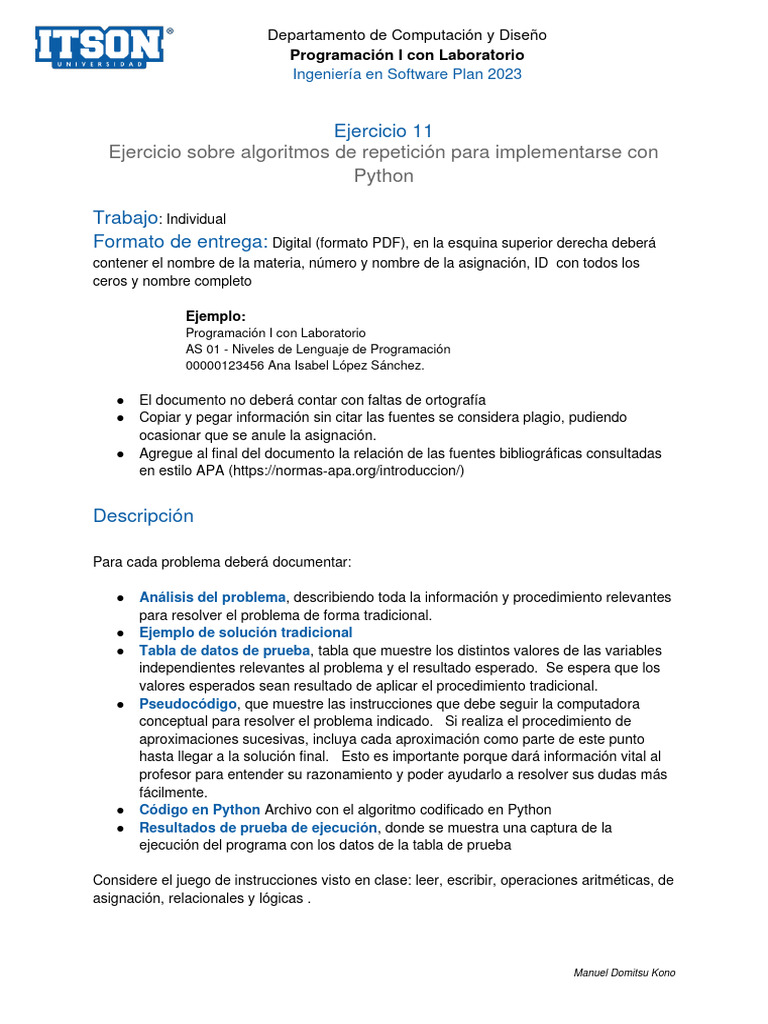 Algoritmos de Repetición en Python | PDF | Programación de computadoras ...