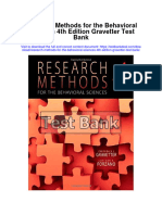 Research Methods For The Behavioral Sciences 4th Edition Gravetter Test Bank
