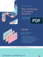 Technology in Education Technology Presentation in Blue Peach Illustrative Style (1)