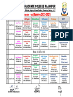 BS Time Table 1st Semester 2023-2027