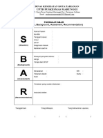 3.3.1.2 Formulir Sbar