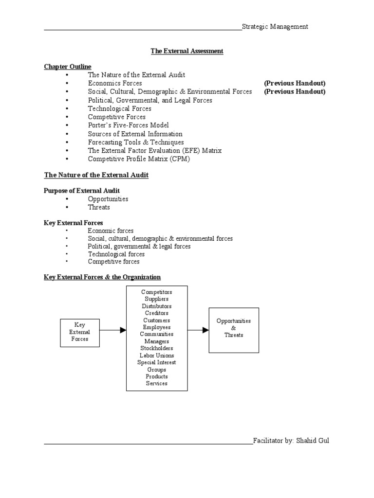 The External Assessment | PDF | Competition | Strategic Management
