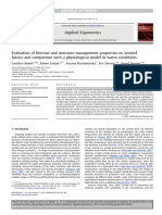 Evaluation of Thermal and Moisture Manag