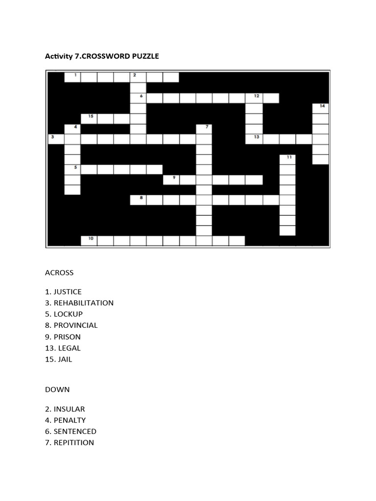 CROSSWORD PUZZLE PDF