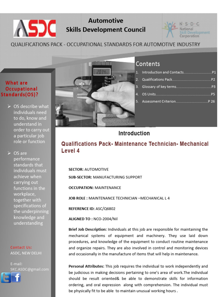 QP-Maintenance Technician - Mechanical | PDF | Function (Mathematics ...