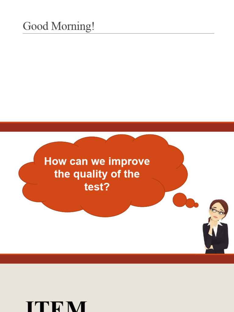 Talk about item analysis pdf educational assessment learning