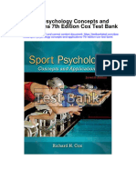 Sport Psychology Concepts and Applications 7th Edition Cox Test Bank