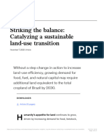 Striking The Balance - Catalyzing A Sustainable Land Use Transition - McKinsey