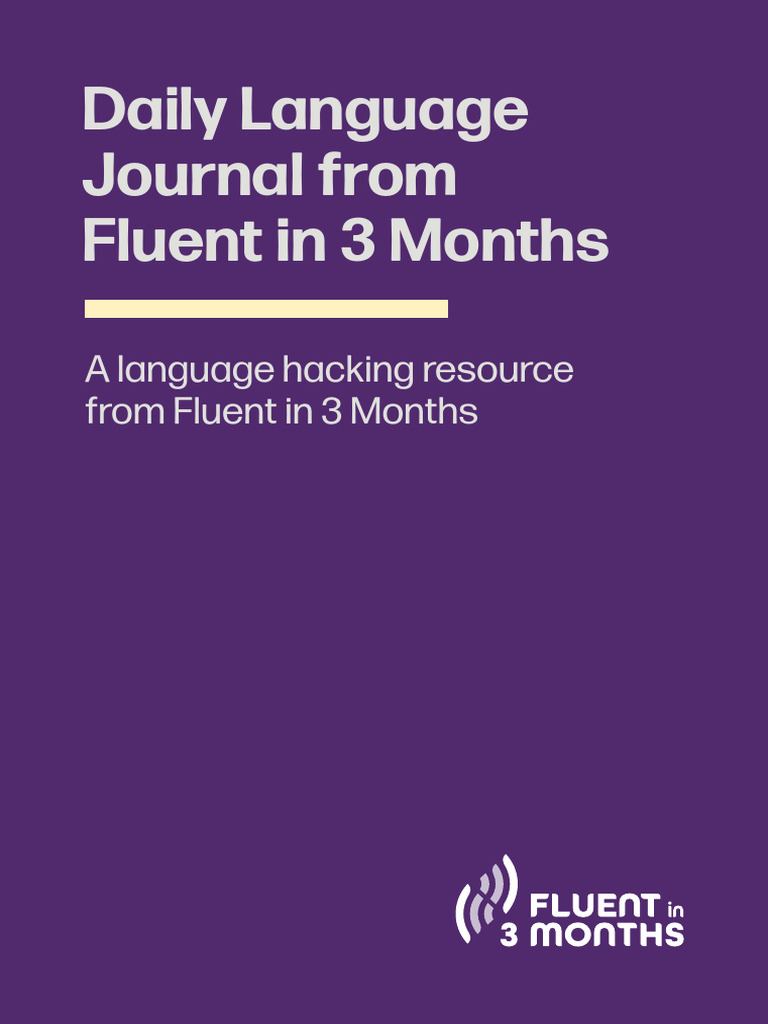 Daily Language Journal | PDF