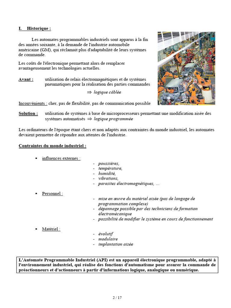 Automates Programmables Industriels | PDF | Langage de programmation ...