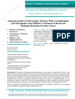 Separate Results of Metronomic Therapy With Cyclophosphan and Pazopanib in The Palliative Treatment of Recurrent Platinum-Resistant Ovarian Cancer