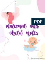 Maternal & Child Notes