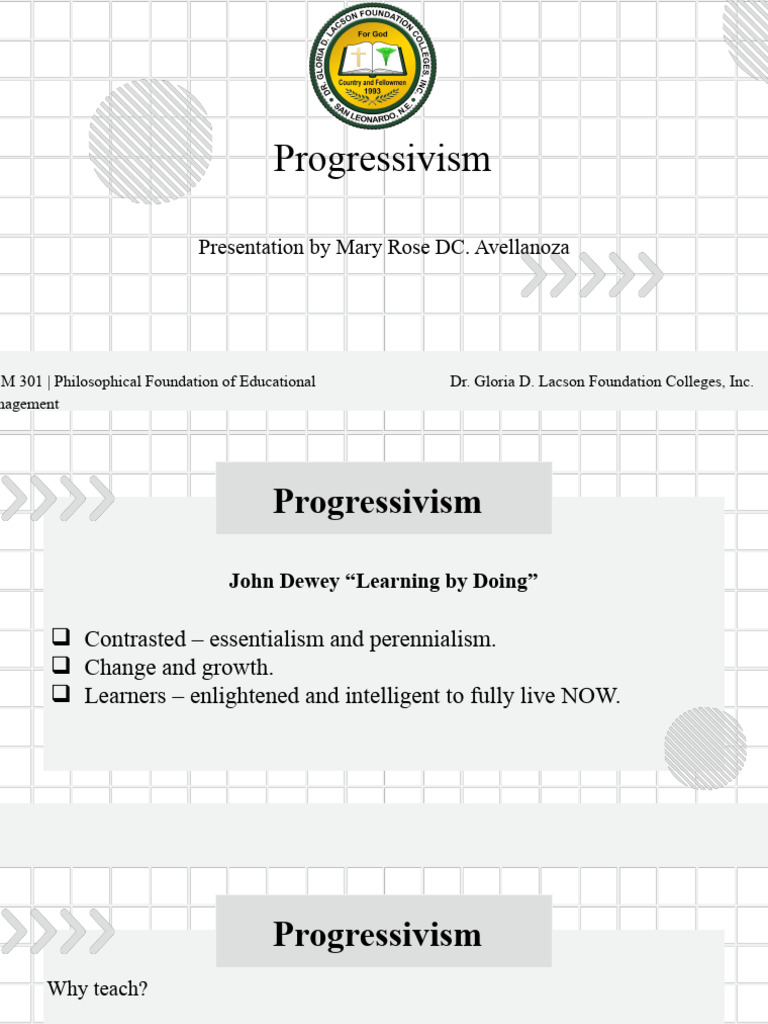 Essentialism vs. Progressivism in Education | PDF | Progressivism ...