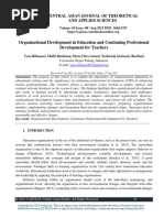 Organizational Development in Education and Continuing Professional Development For Teachers