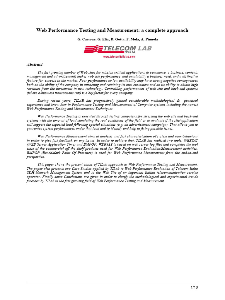 Web performance testing pdf world wide web internet web