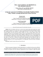 Design and Analysis of Air Pollution Concentration Prediction Models Using Transfer Learning and Recurrent Neural Networks