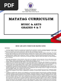 MATATAG MUSIC and ARTS - CG 2023 - GRADE 4 and 7
