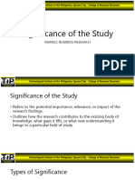 Significance of The Study