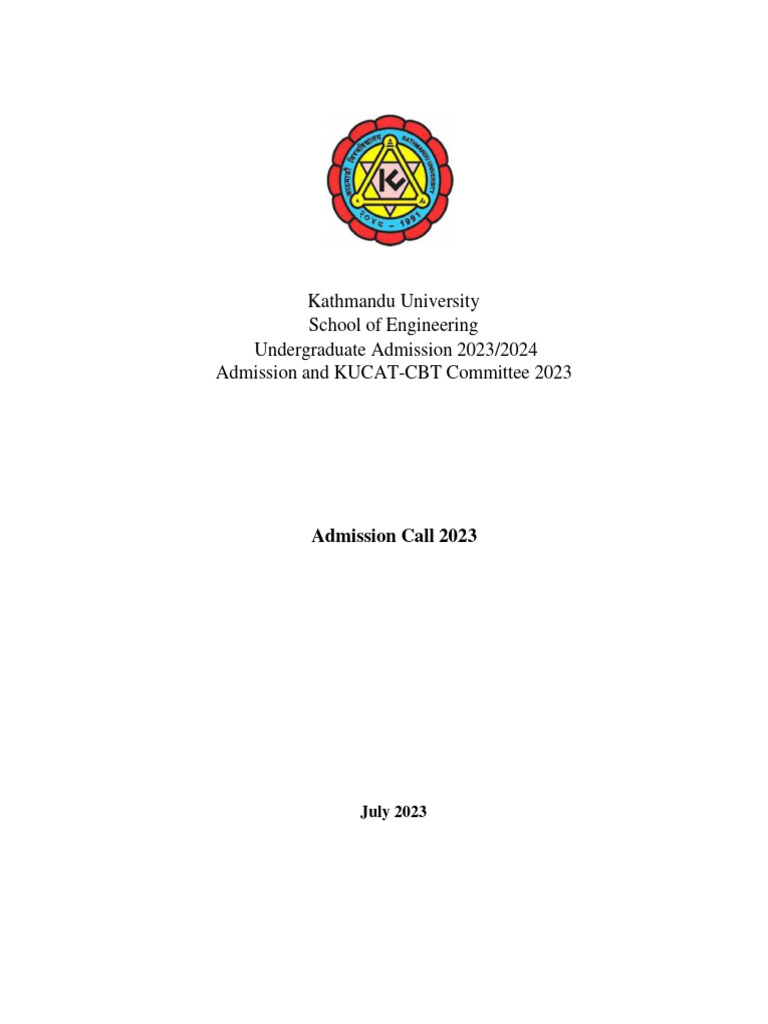 KU Engineering Admissions 2023 | PDF | University And College Admission ...