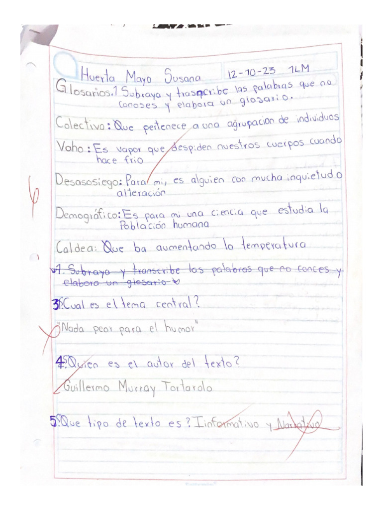 Conoses y Elabora Un Glosario. | PDF