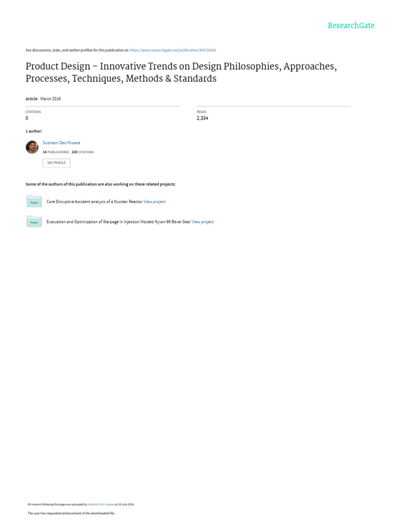 Product Design - Innovative Trends On Design Philosophies, Approaches ...