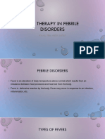 Diet THERAPY IN FEBRILE DISORDERS