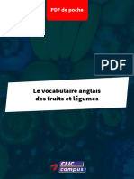 PDF de Poche Vocabulaire Anglais Fruits Legumes