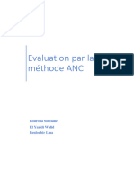 Evaluation Par La Méthode ANC