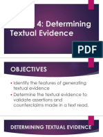 L4 Determining Textual Evidence