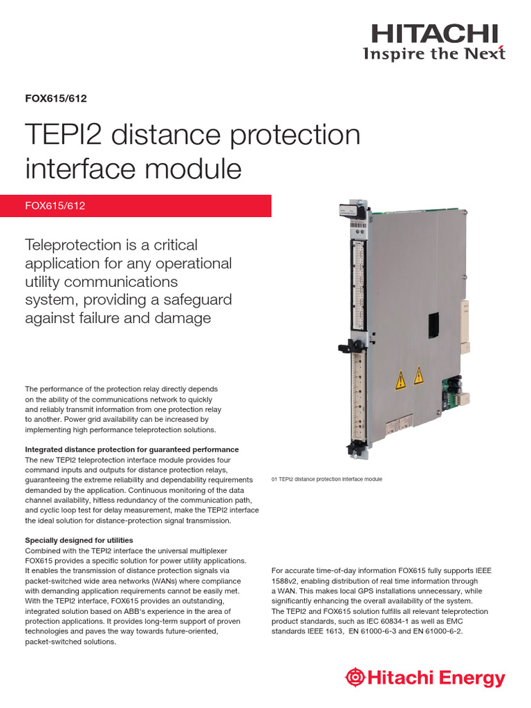TEPI2 & FOX615 for Teleprotection Solutions | PDF | Computer Network ...