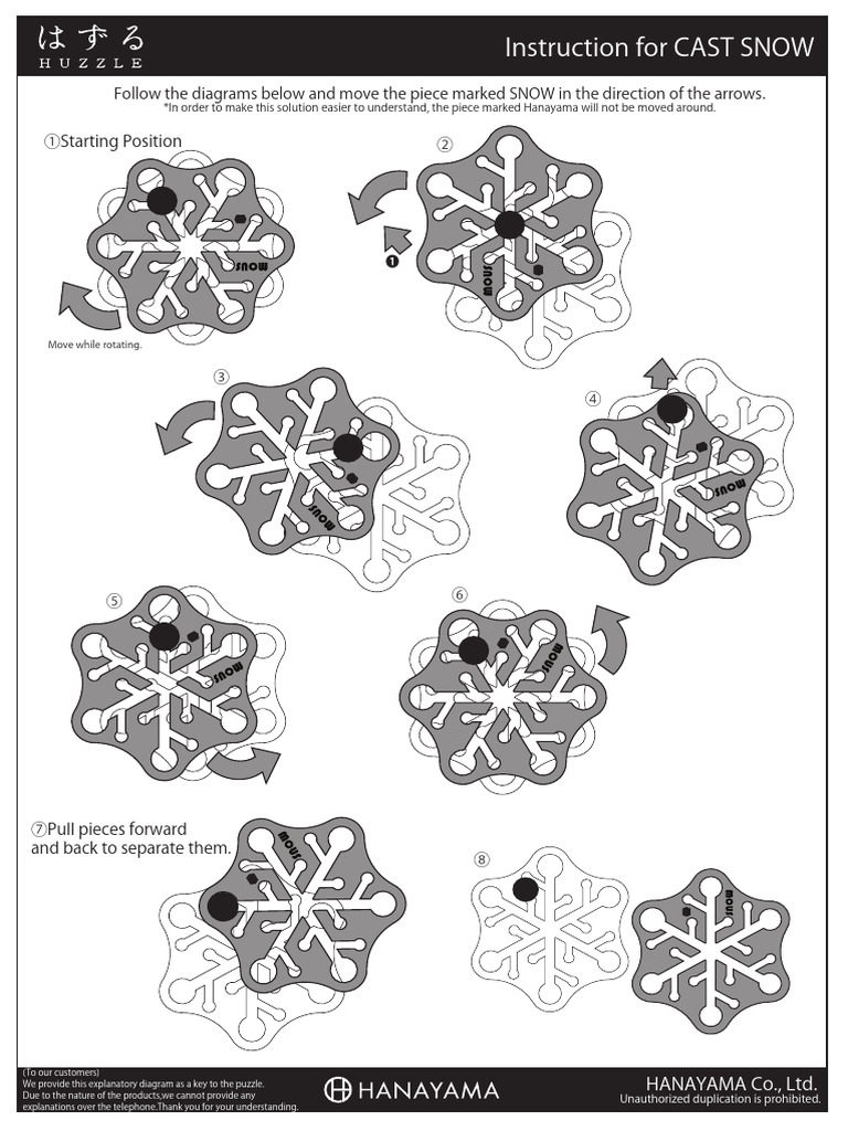 CAST SNOW Puzzle Instructions | PDF