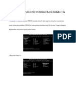 CARA INSTALASI DAN KONFIGURASI MIKROTIk