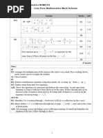 AS Further Mathematics Specimen Papers - Paper 1 Core Pure Mathematics Mark Scheme