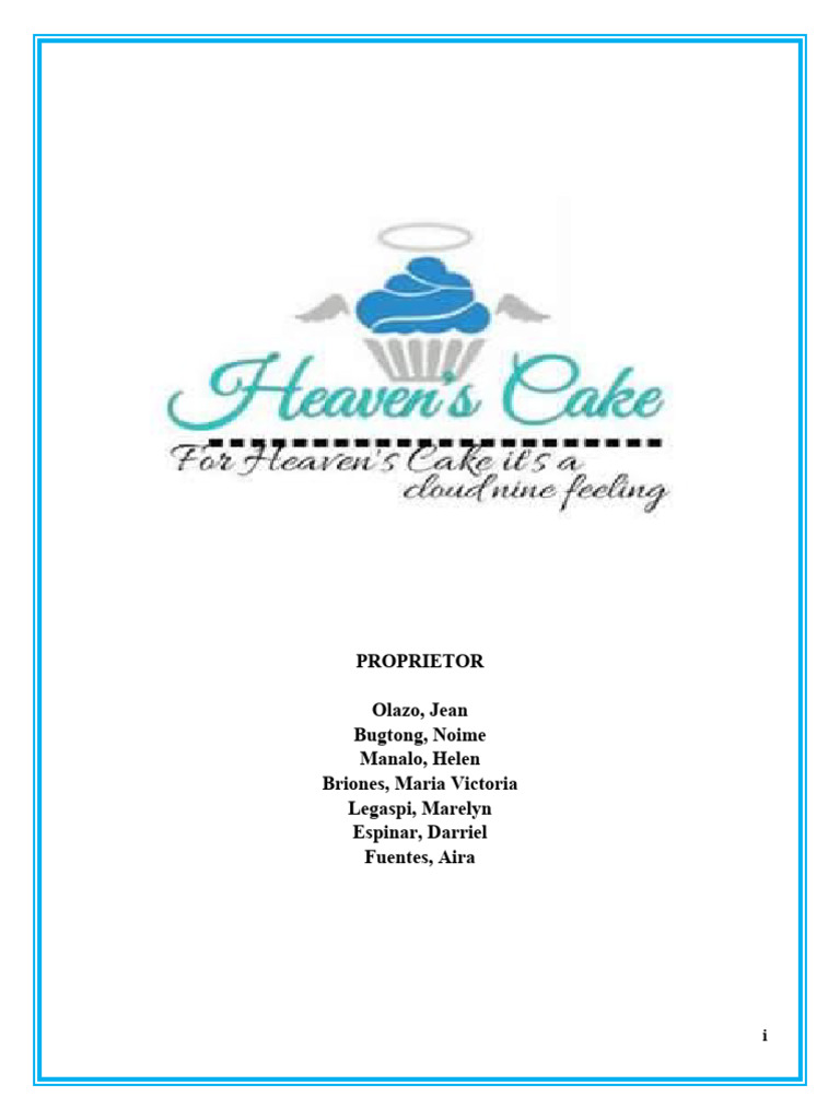 cupcake business plan pdf