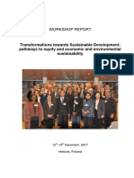 18077transformations Workshop Helsinki 2017 Report