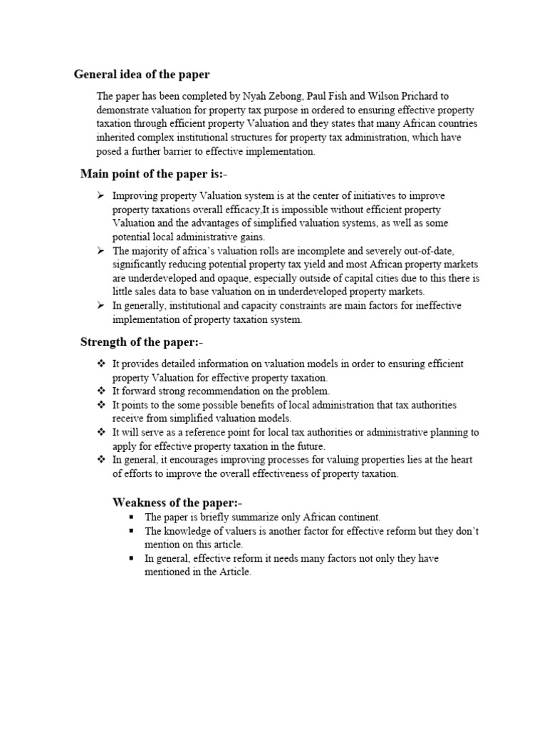 Article Review of Real Estate Economics PDF